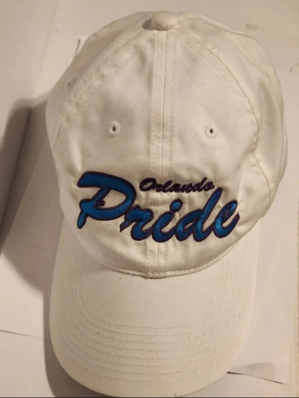 Orlando Pride Womens Soccer Hat Rare White Nike Golf OS Purple Blue Embroidery
